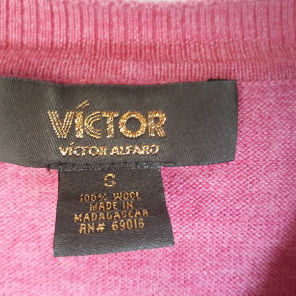 Victor Alfaro 100% wool ladies V neck sweater sz S - Picture 4 of 6